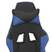 Scaun de gaming masaj/suport picioare negru&albastru piele eco - WALTI WALTI