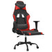 Scaun de gaming cu masaj/suport picioare, negru/roșu, piele eco - WALTI WALTI