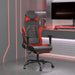 Scaun de gaming cu masaj/suport picioare, negru/roșu, piele eco - WALTI WALTI