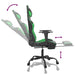 Scaun gaming de masaj/suport picioare, negru/verde, piele eco - WALTI WALTI