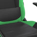 Scaun gaming de masaj/suport picioare, negru/verde, piele eco - WALTI WALTI