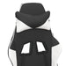 Scaun de gaming masaj/suport picioare alb/negru piele eco - WALTI WALTI