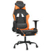 Scaun gaming masaj/suport picioare, negru/portocaliu, piele eco - WALTI WALTI