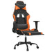 Scaun gaming masaj/suport picioare, negru/portocaliu, piele eco - WALTI WALTI