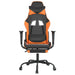 Scaun gaming masaj/suport picioare, negru/portocaliu, piele eco - WALTI WALTI