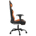 Scaun gaming masaj/suport picioare, negru/portocaliu, piele eco - WALTI WALTI