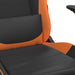 Scaun gaming masaj/suport picioare, negru/portocaliu, piele eco - WALTI WALTI