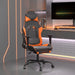 Scaun gaming masaj/suport picioare, negru/portocaliu, piele eco - WALTI WALTI