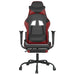 Scaun de gaming masaj/suport picioare negru/roșu vin piele eco - WALTI WALTI