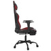 Scaun de gaming masaj/suport picioare negru/roșu vin piele eco - WALTI WALTI