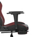 Scaun de gaming masaj/suport picioare negru/roșu vin piele eco - WALTI WALTI