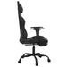 Scaun de gaming cu masaj/suport picioare, negru, piele eco - WALTI WALTI