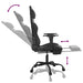 Scaun de gaming cu masaj/suport picioare, negru, piele eco - WALTI WALTI
