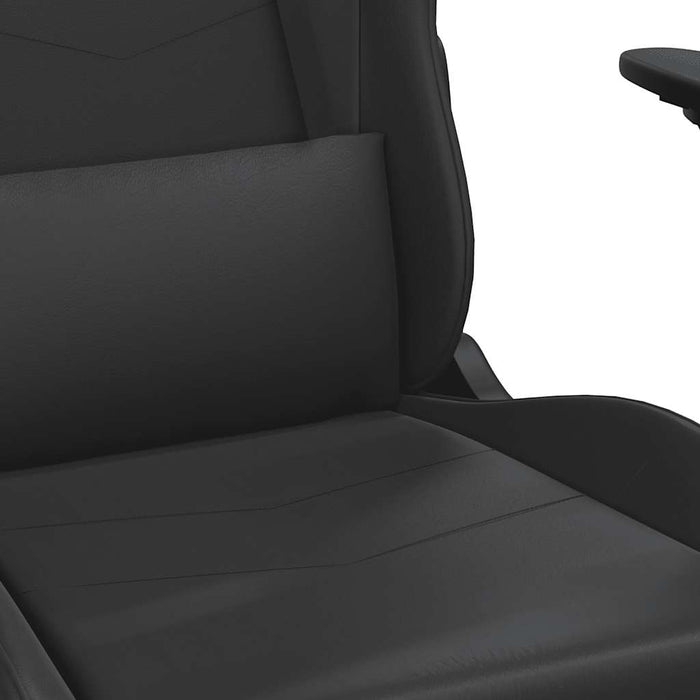 Scaun de gaming cu masaj/suport picioare, negru, piele eco - WALTI WALTI