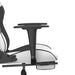 Scaun de gaming masaj/suport picioare alb/negru piele eco - WALTI WALTI