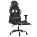 Scaun de gaming masaj/suport picioare negru/Camuflaj piele eco - WALTI WALTI