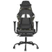 Scaun de gaming masaj/suport picioare negru/Camuflaj piele eco - WALTI WALTI