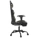 Scaun de gaming masaj/suport picioare negru/Camuflaj piele eco - WALTI WALTI