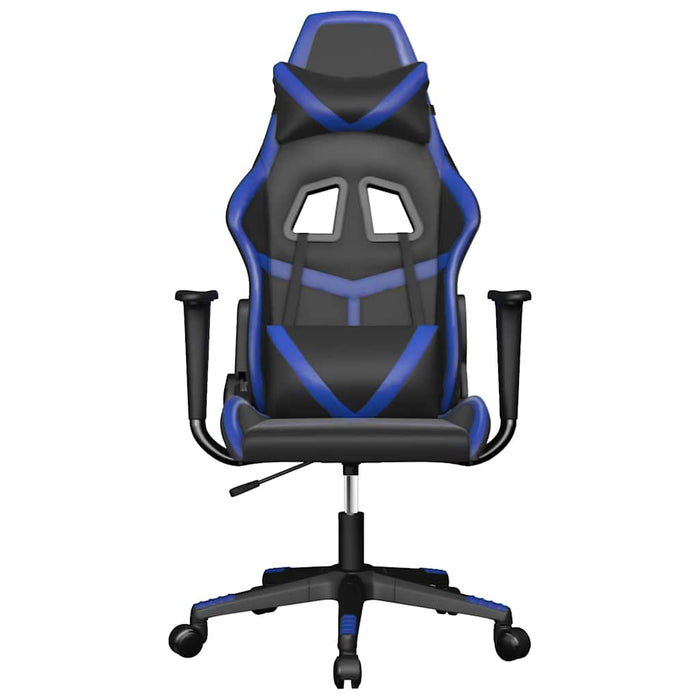 Scaun de gaming de masaj, negru și albastru, piele ecologică - WALTI WALTI