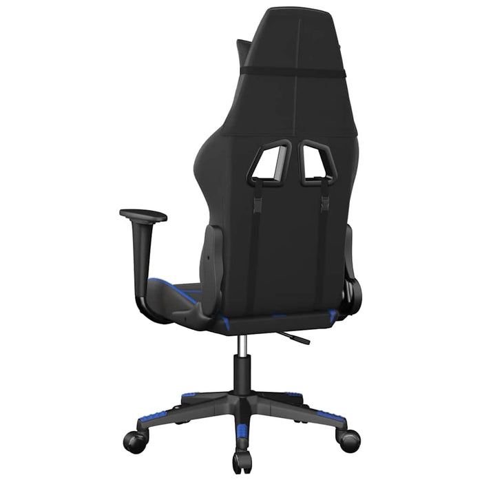 Scaun de gaming de masaj, negru și albastru, piele ecologică - WALTI WALTI