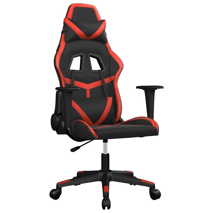 Scaun de gaming de masaj, negru și roșu, piele ecologică - WALTI WALTI