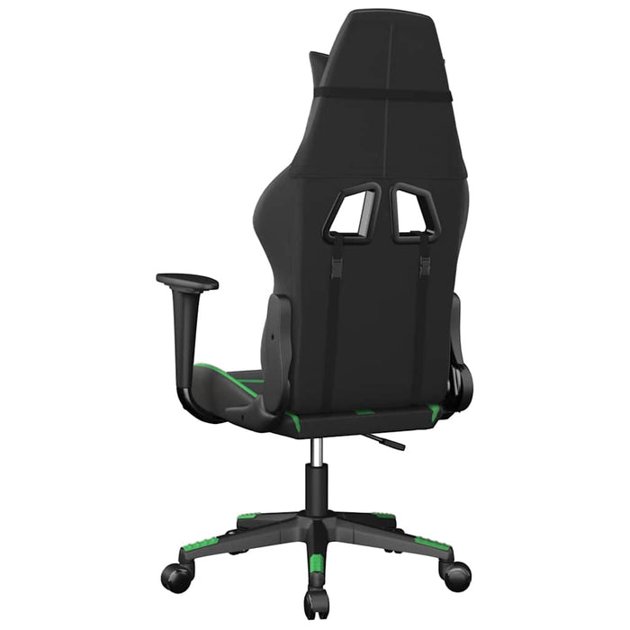 Scaun de gaming de masaj, negru și verde, piele ecologică - WALTI WALTI