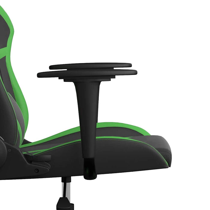 Scaun de gaming de masaj, negru și verde, piele ecologică - WALTI WALTI