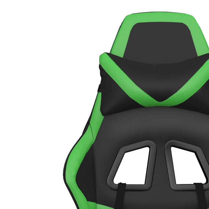 Scaun de gaming de masaj, negru și verde, piele ecologică - WALTI WALTI