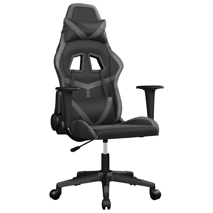 Scaun de gaming de masaj, negru și gri, piele ecologică - WALTI WALTI