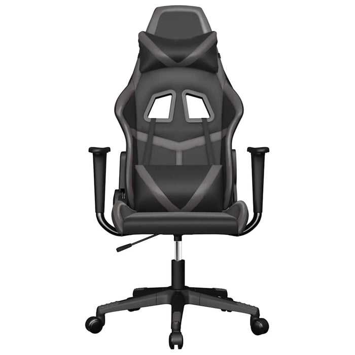 Scaun de gaming de masaj, negru și gri, piele ecologică - WALTI WALTI