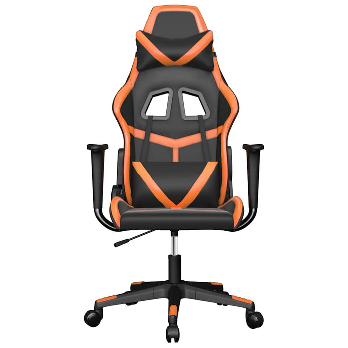 Scaun de gaming de masaj, negru și portocaliu, piele ecologică - WALTI WALTI