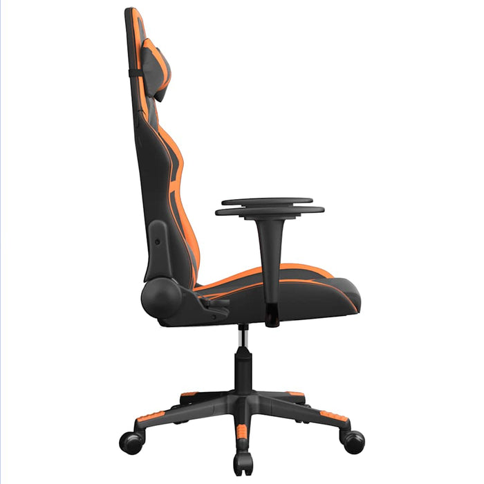 Scaun de gaming de masaj, negru și portocaliu, piele ecologică - WALTI WALTI