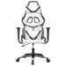 Scaun de gaming de masaj, alb și negru, piele ecologică - WALTI WALTI