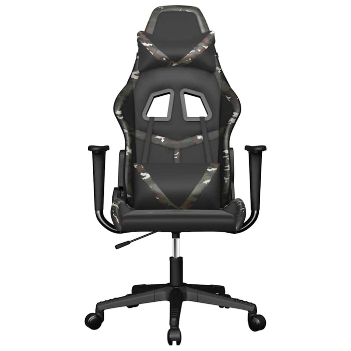 Scaun de gaming de masaj, negru și camuflaj, piele ecologică - WALTI WALTI