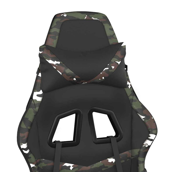 Scaun de gaming de masaj, negru și camuflaj, piele ecologică - WALTI WALTI