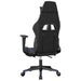 Scaun de gaming masaj/suport picioare negru/albastru piele eco - WALTI WALTI