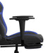 Scaun de gaming masaj/suport picioare negru/albastru piele eco - WALTI WALTI