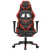 Scaun de gaming cu masaj/suport picioare, negru/roșu, piele eco - WALTI WALTI