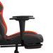 Scaun de gaming cu masaj/suport picioare, negru/roșu, piele eco - WALTI WALTI