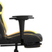Scaun de gaming cu masaj/suport picioare negru/auriu piele eco - WALTI WALTI