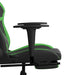 Scaun gaming de masaj/suport picioare, negru/verde, piele eco - WALTI WALTI