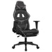 Scaun de gaming cu masaj/suport picioare, negru/gri, piele eco - WALTI WALTI