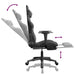 Scaun de gaming cu masaj/suport picioare, negru/gri, piele eco - WALTI WALTI