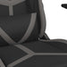 Scaun de gaming cu masaj/suport picioare, negru/gri, piele eco - WALTI WALTI