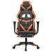 Scaun gaming masaj/suport picioare, negru/portocaliu, piele eco - WALTI WALTI