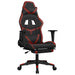 Scaun de gaming masaj/suport picioare negru/roșu vin piele eco - WALTI WALTI