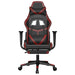 Scaun de gaming masaj/suport picioare negru/roșu vin piele eco - WALTI WALTI
