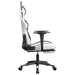Scaun de gaming masaj/suport picioare alb/negru piele eco - WALTI WALTI
