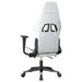 Scaun de gaming masaj/suport picioare alb/negru piele eco - WALTI WALTI