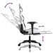 Scaun de gaming masaj/suport picioare alb/negru piele eco - WALTI WALTI